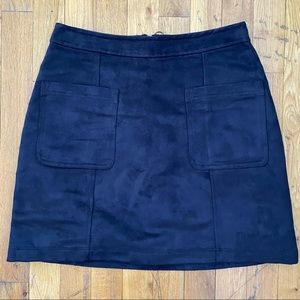 SOLD Mini Skirt Charcoal Grey vegan Suede